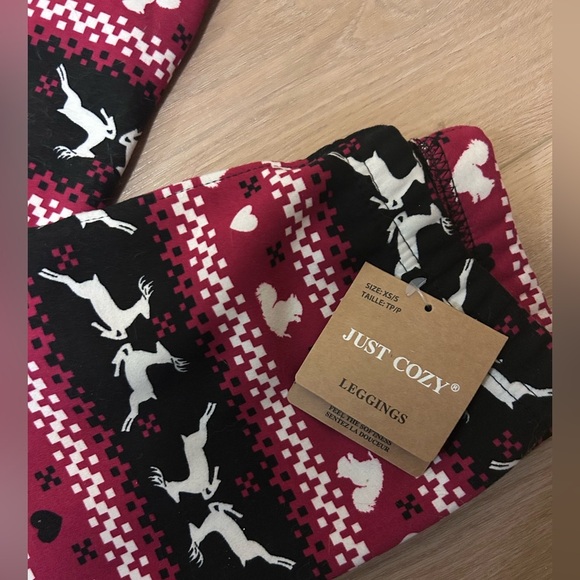 Just Cozy Women’s fleece lined print leggings Size Extra Small/Small - Picture 2 of 5